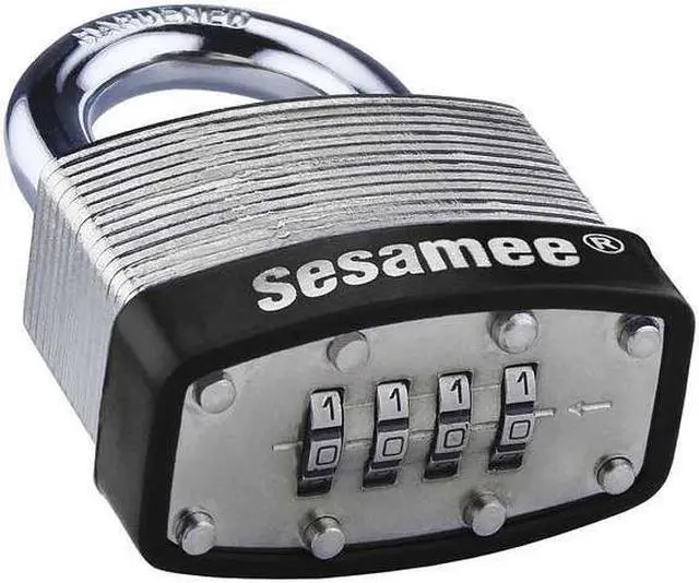Alt view image 3 of 3 - CCL 436L Combination Padlock, Bottom, Black/Silver