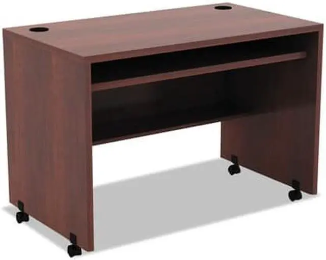 Alt view image 8 of 15 - Alera Valencia Mobile Workstation Desk, 41 3/8 X 23 5/8 X 29 5/8, Med Cherry