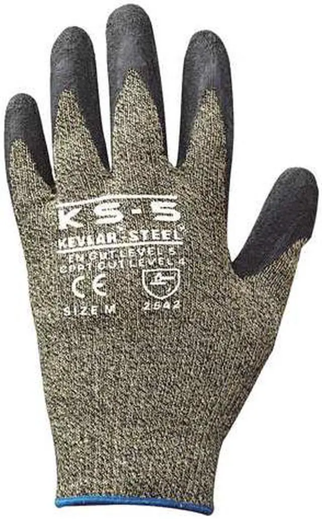 Alt view image 3 of 4 - MCR SAFETY 9389M Cut Resistant Gloves,Black/Ylw,M,PR