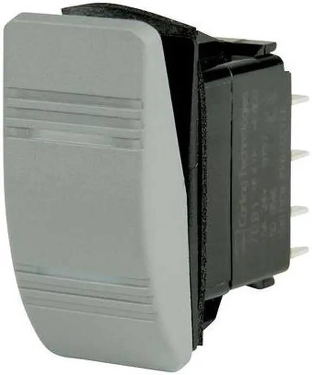 Alt view image 6 of 8 - BEP DPDT Contura Switch - 2-Amber LEDs - Gray - ON/ON