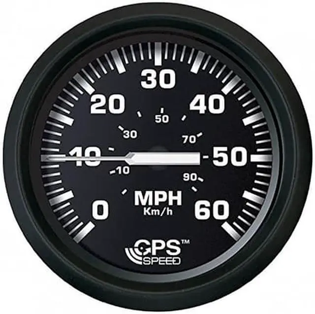 Alt view image 7 of 10 - Faria Beede Instruments Euro Black 4 Inch Speedometer 60Mph Euro Black 4 Inch Speedometer 60 MPH -GPS