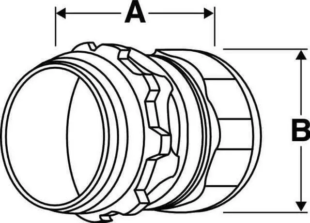 Alt view image 4 of 4 - Raco Connector,Steel,Overall L 4.732in  2946