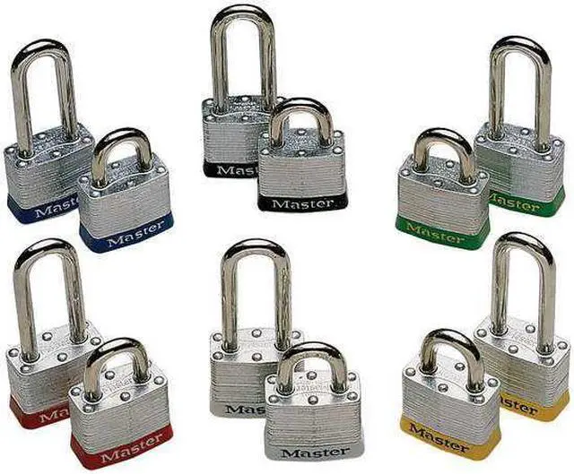 Alt view image 7 of 9 - MASTER LOCK 3LHGRN Lockout Padlock, Keyed Different, Steel, Green, 2 in Shackle