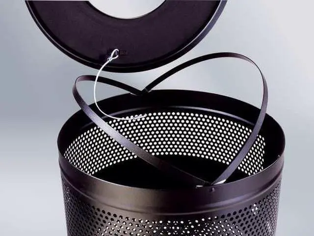 Alt view image 3 of 6 - 25 gal. Steel, Rigid Plastic Round Trash Can, Open Top, Black RUBBERMAID FGS3ETBKPL