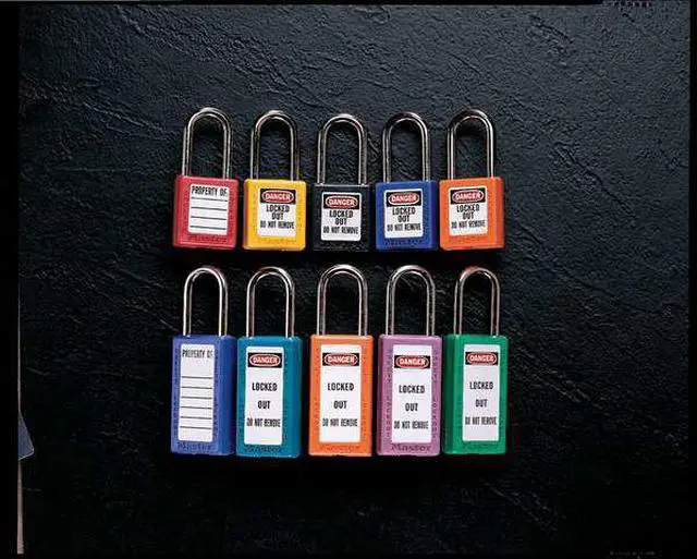 Alt view image 11 of 11 - 6 Pin Black Safety Lockout Padlock
