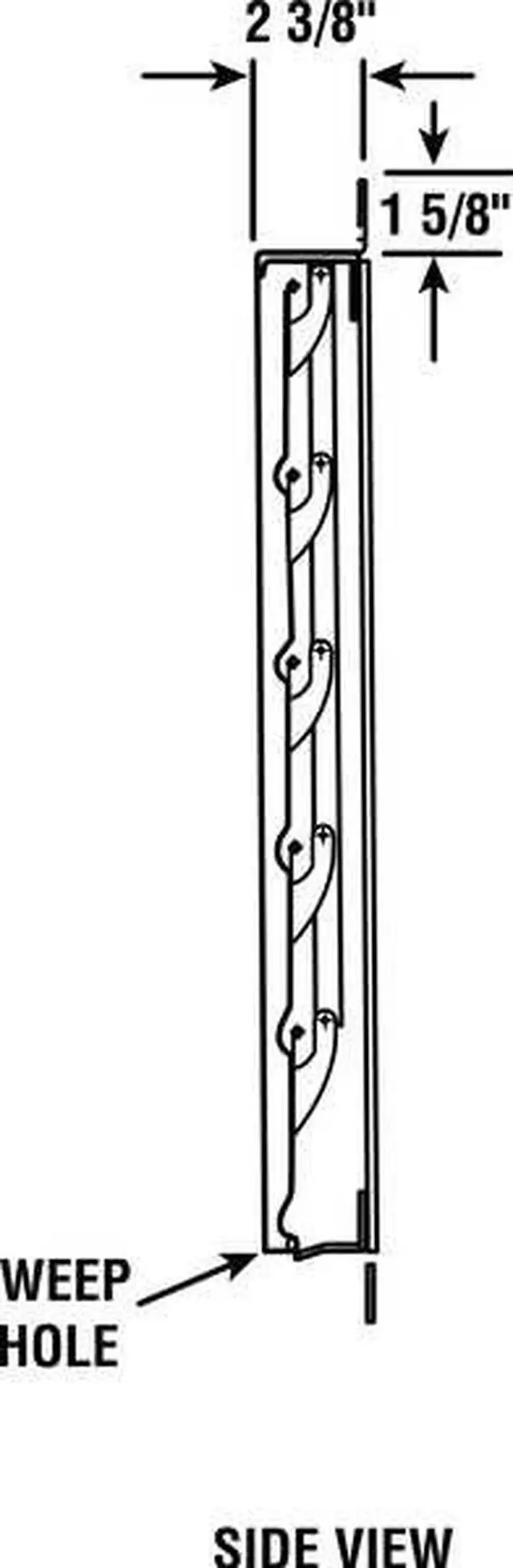 Alt view image 4 of 4 - DAYTON 2C523 Wall Backdraft Damper, Vertical Mount, 24 in Dia Fan, 27 in H x 27