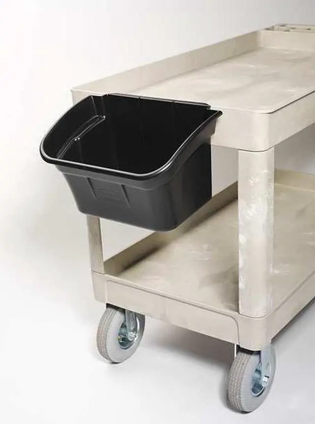 Alt view image 4 of 7 - RUBBERMAID FG335488BLA Utility Bin,4 gal.,Black,17 In. W