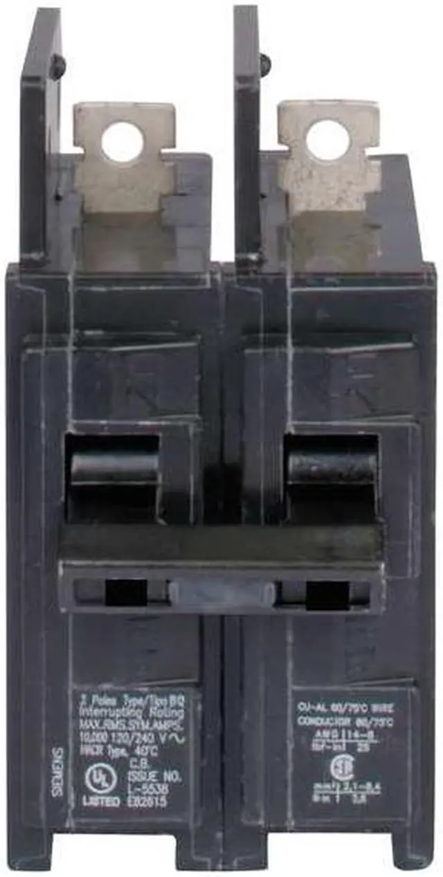 Alt view image 3 of 3 - SIEMENS BQ2B035 Miniature Circuit Breaker, BQ Series, 35A, 2 Pole, 120/240V AC,