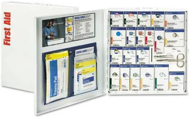 Alt view image 11 of 14 - First Aid Only FAO746000 First Aid Kit Cabinet, White - 50 Persons