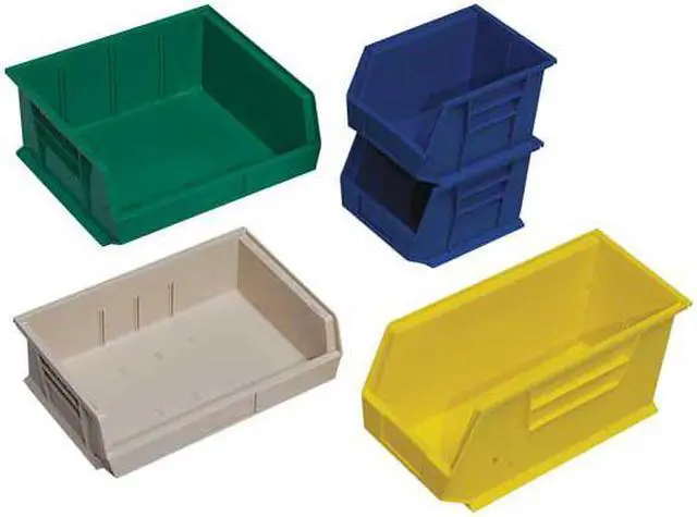 Alt view image 6 of 7 - QUANTUM STORAGE SYSTEMS QUS245BL Blue Hang and Stack Bin, 10-7/8"L x 16-1/2"W x