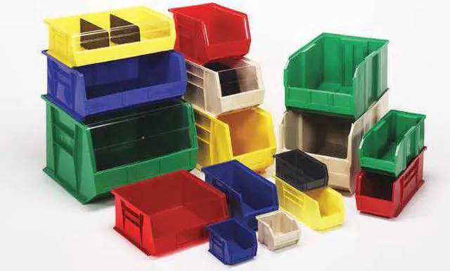 Alt view image 3 of 7 - QUANTUM STORAGE SYSTEMS QUS245BL Blue Hang and Stack Bin, 10-7/8"L x 16-1/2"W x