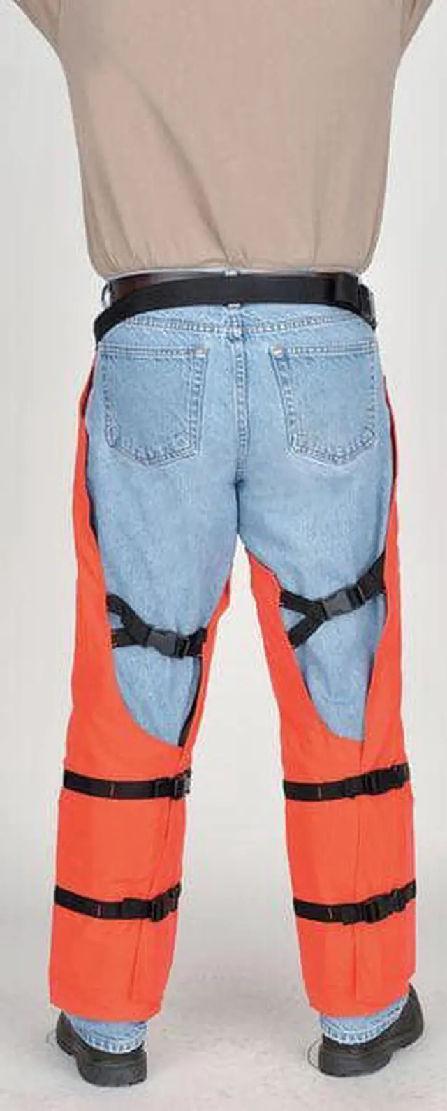 Alt view image 6 of 6 - Chain Saw Chaps,Orange,39 In. L ELVEX JE-9139