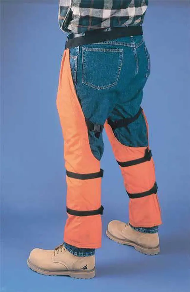 Alt view image 4 of 6 - Chain Saw Chaps,Orange,39 In. L ELVEX JE-9139