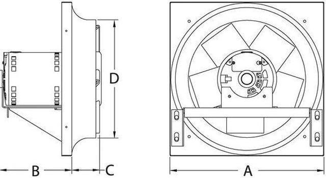 Alt view image 3 of 3 - Exhaust Fan, 20 In, 115/230V