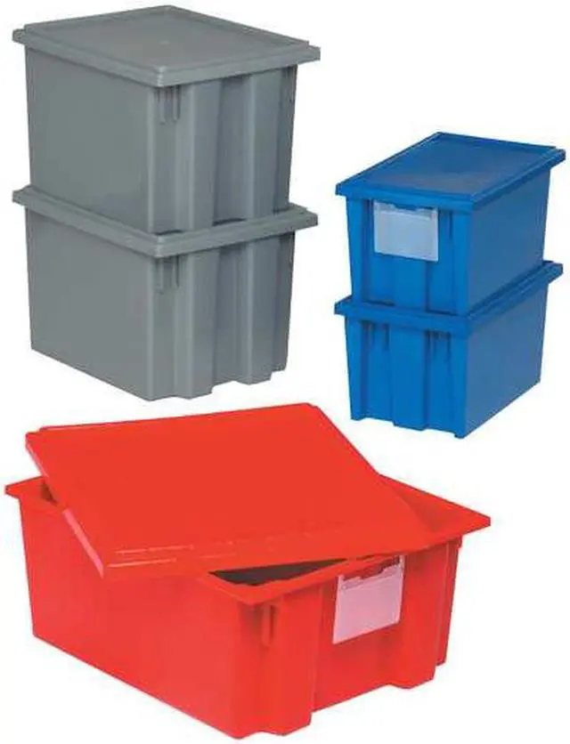 Alt view image 3 of 4 - QUANTUM STORAGE SYSTEMS SNT180RD Stack & Nest Storage Container, 3.7 gal, 18 in