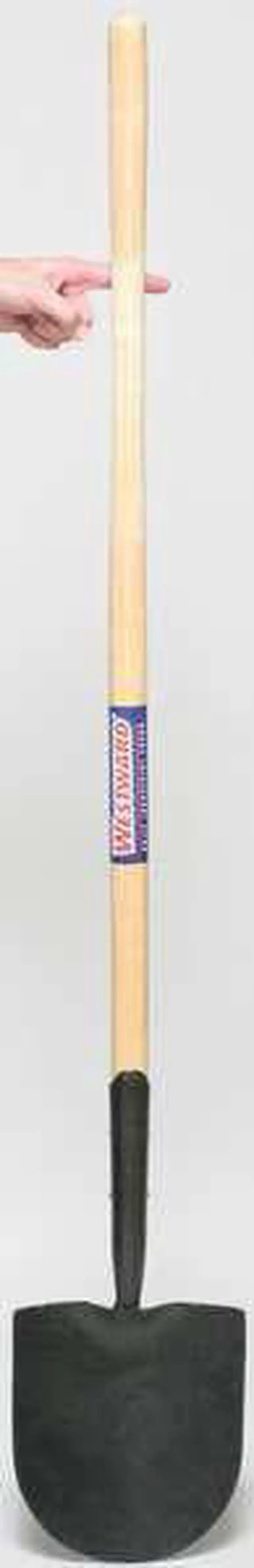 Alt view image 5 of 5 - WESTWARD 4LVT3 14 ga Round Point Shovel, Steel Blade, 48 in L, Natural Wood