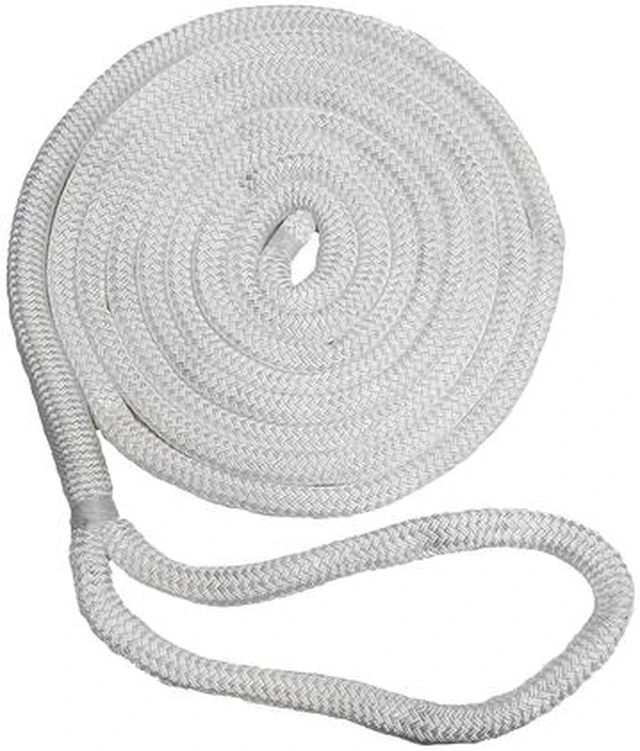 Alt view image 4 of 5 - New England Ropes 3/4" x 25' Nylon Double Braid Dock Line - White