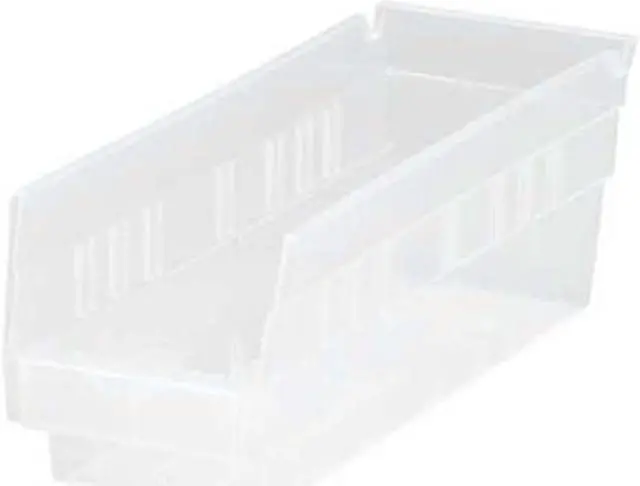 Main image of QUANTUM STORAGE SYSTEMS QSB101CL Shelf Storage Bin, Polypropylene, Clear, 4 in