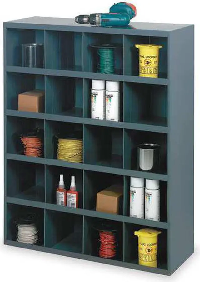 Alt view image 4 of 4 - DURHAM MFG 330-95 Prime Cold Rolled Steel Pigeonhole Bin Unit , 12 in D x 23