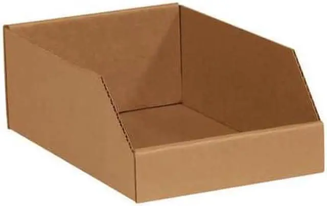 Main image of PARTNERS BRAND BINMT1012K Open Top Bin Boxes, 10" x 12" x 4-1/2", Kraft,