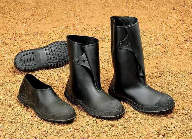 Alt view image 4 of 5 - TINGLEY 35111 Overshoes, Plain Toe, PVC, 5 in Height, Pull On Closure, Cleated