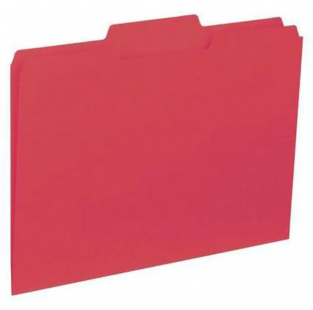 Alt view image 4 of 14 - Business Source File Folder Interior Ltr 1/3" Cut 100/BX Red 43564
