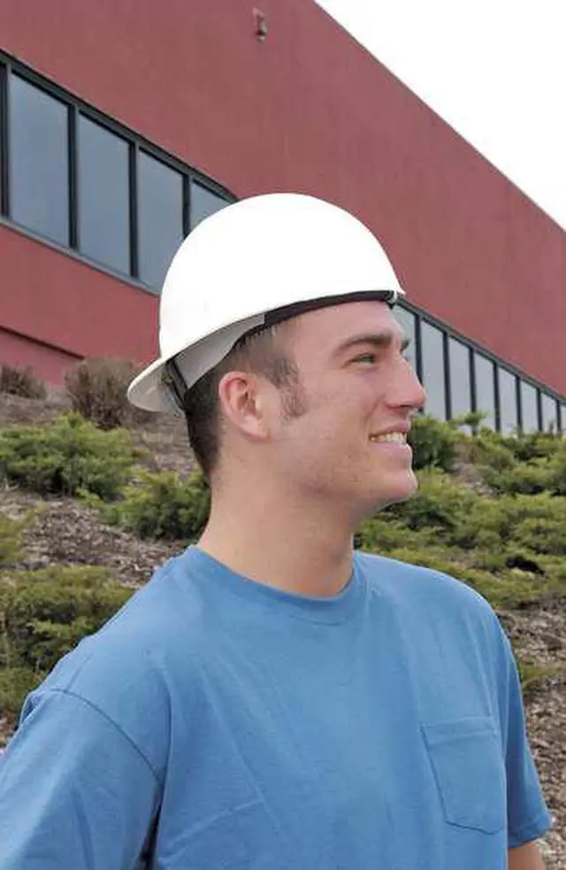 Alt view image 6 of 6 - Hard Hat, FrtBrim, NonSlotted, 8Rtcht, White
