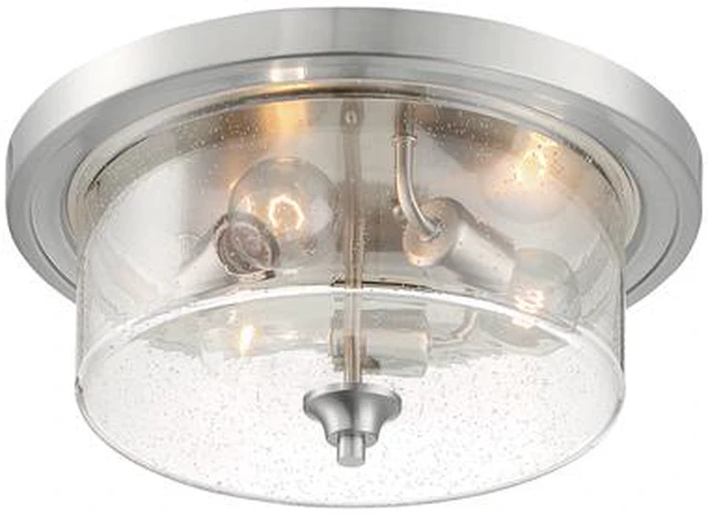 Main image of NUVO 60/7191 Fixture, Flush, 3-Light, Incandescent, 60W, 120V, A19, Medium