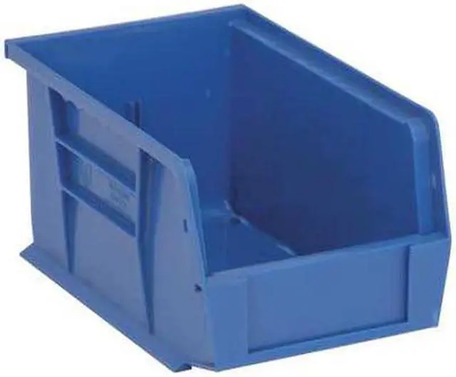 Alt view image 2 of 3 - QUANTUM STORAGE SYSTEMS QUS221BL Blue Hang and Stack Bin, 9-1/4"L x 6"W x 5"H