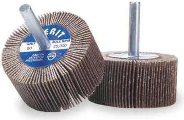 Main image of MERIT 08834131822 Flap Wheel,AO,3/8x3/8x1/8 In Shank,80G