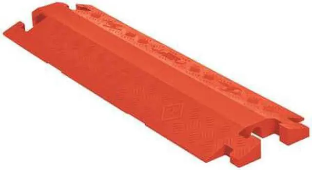Alt view image 5 of 11 - Checkers Industrial Safety Products CP1X125-GP-DO-O 1.25 in. Polyurethane Heavy-Duty General-Purpose 1-Channel Drop-Over Cable Protector, Orange