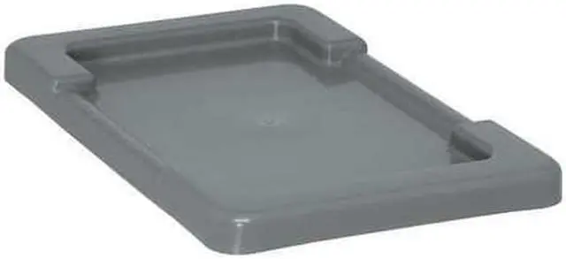 Alt view image 2 of 2 - QUANTUM STORAGE SYSTEMS LID1711GY Cross Stack Tote Lid, 17.25 in x 11 in, Gray,