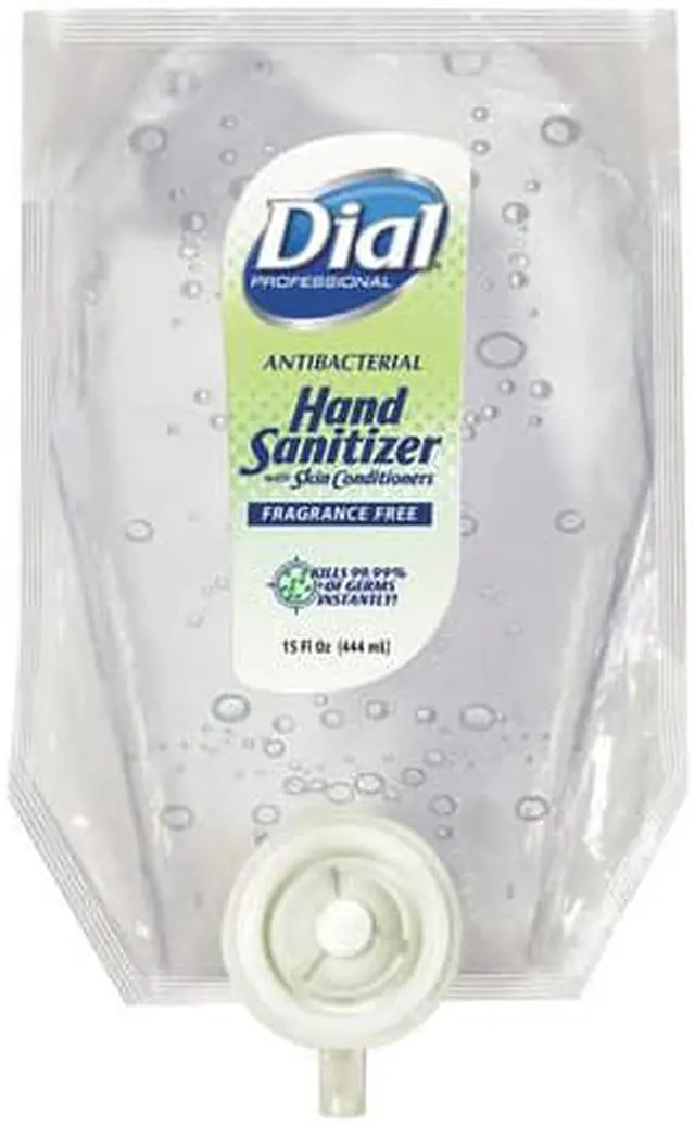 Alt view image 2 of 4 - Dial Professional Eco-Smart Gel Hand Sanitizer Refill Fragrance-Free 15 oz Refill 6/Carton 12258CT