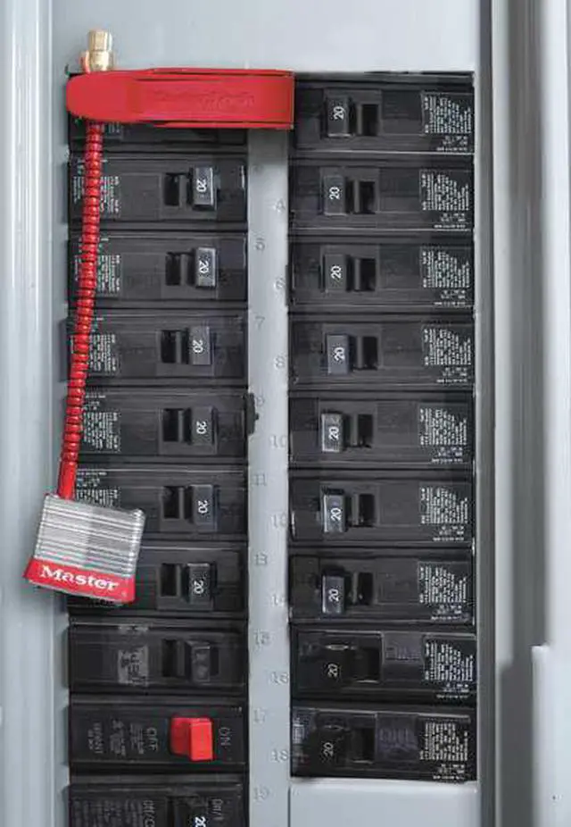 Alt view image 5 of 5 - MASTER LOCK 7C5RED Circuit Breaker Switch Padlock