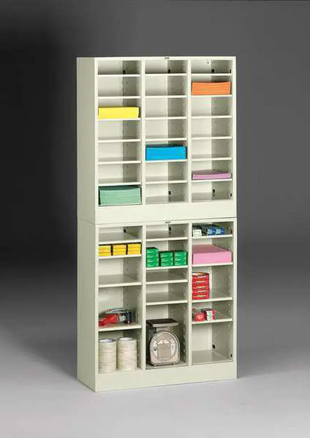 Alt view image 5 of 6 - TENNSCO 4075BK Literature Sorter 21 Compartments, 30-5/8"W x 11-1/2"D Black