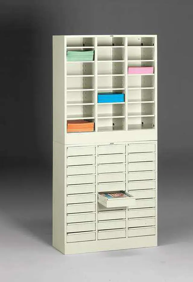 Alt view image 6 of 6 - TENNSCO 4075BK Literature Sorter 21 Compartments, 30-5/8"W x 11-1/2"D Black