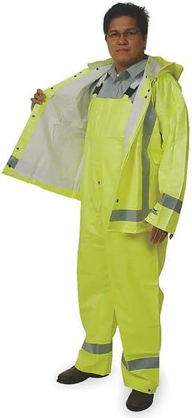 Alt view image 3 of 3 - CONDOR 4GE66 Jacket w/Detach Hood,Hi-Vis Yellow/Green,2XL