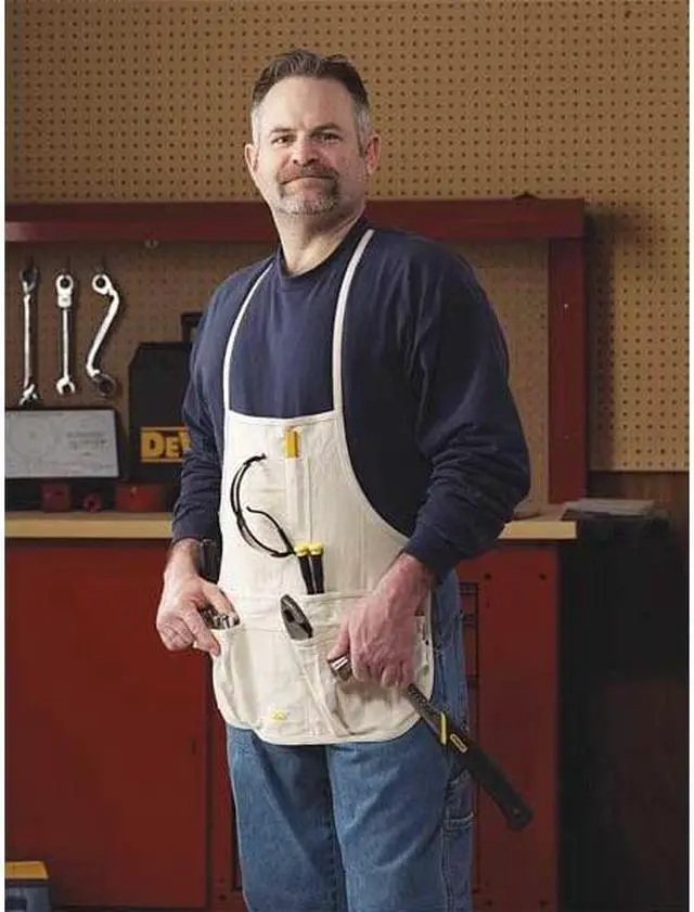 Alt view image 4 of 4 - CLC C12 Up to 52" Waist Apron w/ Hammer Loop, Canvas