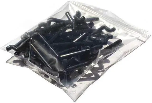 Alt view image 3 of 3 - FUNCTIONAIRE 25-FH3-4 Locking Pegboard Hooks,2in.L,Black,PK25