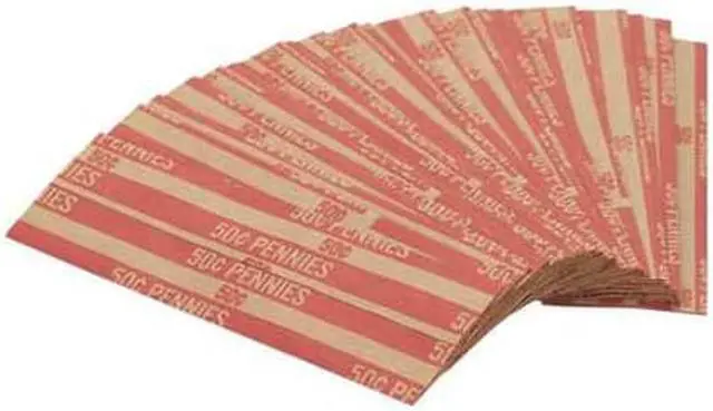 Alt view image 5 of 15 - Coin-Tainer Flat Coin Wrappers Pennies $.50 1000 Wrappers/Box 30001