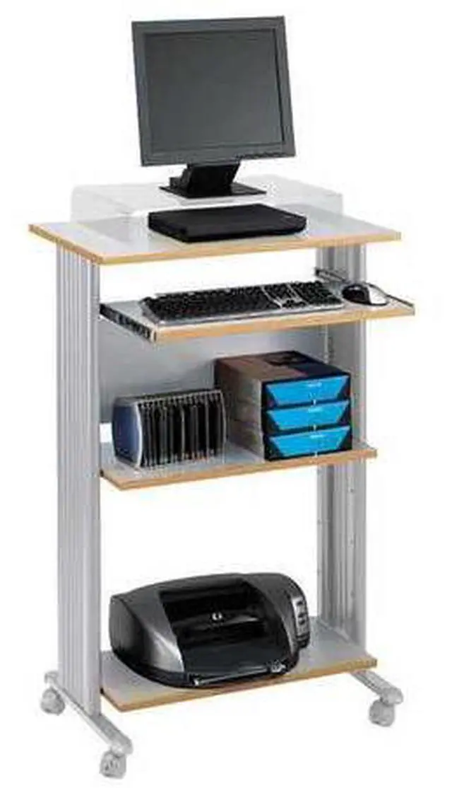Alt view image 9 of 9 - Safco 1923GR Muv Standing Desk - 29.5" x 22" x 45" - Gray