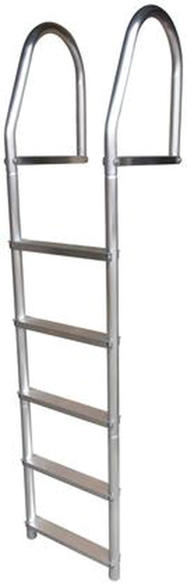 Alt view image 5 of 6 - Dock Edge Fixed Eco-Weld Free Aluminum 5-Step Dock Ladder - 2075-F