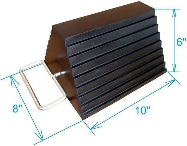 Alt view image 2 of 4 - ZORO SELECT 2A092 Chock,Wheel,8 In D,Black