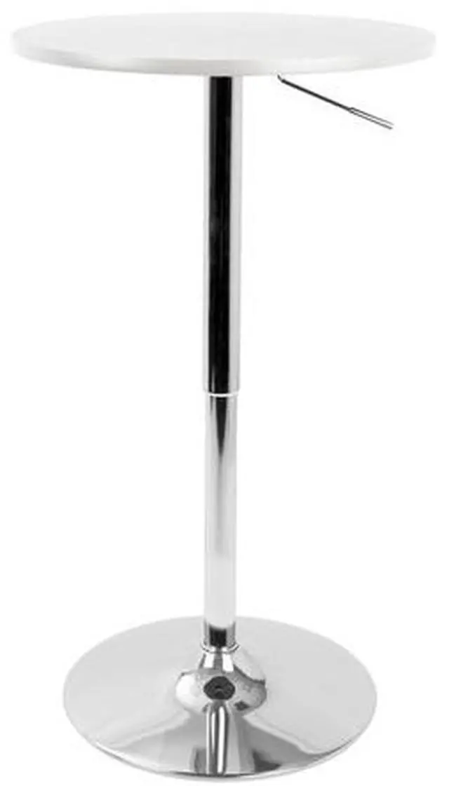 Alt view image 5 of 13 - LumiSource Adjustable Bar Table w/ White Top BT-ADJ23TW W