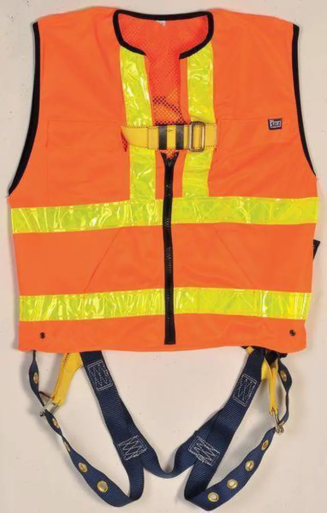 Alt view image 6 of 6 - Full Body Harness, XL, Yellow/Orange