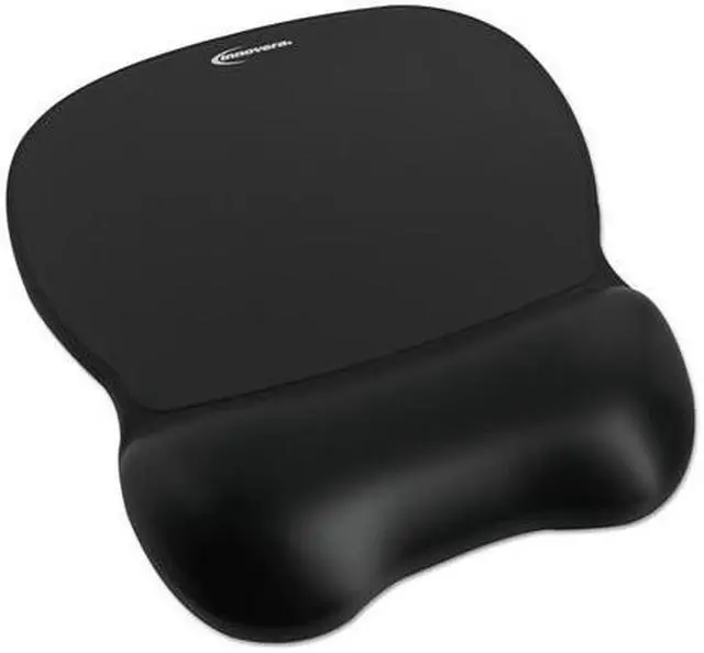 Alt view image 9 of 13 - Innovera IVR51450 Black Gel Mouse Pad with Wrist Rest