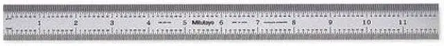 Alt view image 4 of 4 - MITUTOYO 182-125 Steel Rule,Rigid,12 In,32/64/0.5/1mm