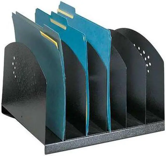 Alt view image 9 of 9 - Safco Steel Desk Rack 6 Sections 12-1/4"x11-1/8"x8" Black 3155BL - OEM