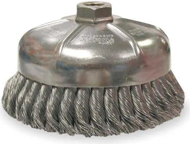 Alt view image 3 of 4 - WEILER 96090 Knot Wire Cup Wire Brush, Threaded Arbor, 6"
