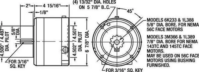 Alt view image 3 of 3 - DAYTON 3M366 Brake,Motor,6 Ft Lb